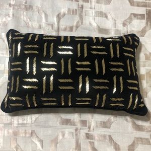 Black and Gold Accent Pillow